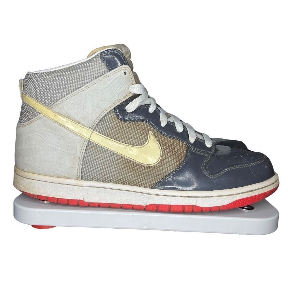 Nike Dunk High Patent Toe Grey Sunburst 317891-011 Size 13